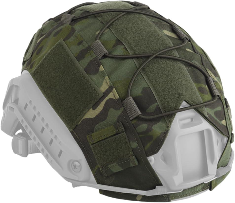 ATAIRSOFT Tactical Airsoft Helmet Cover for Fast SF High Cut Helmet Maritime Helmet Paintball Hunting Shooting Gear (Green-MC, L)