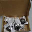 PlusRoc 4 Pack Anti-Rust Wheels Stainless Steel Self Adhesive Caster Wheels for Kitchen Appliance Rollers Sliders Mop Bucket, Load Capacity 28LBS Per Wheel for Furniture