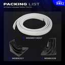 WD08X10057 Dishwasher Door Gasket Seal with Right WD8X227 & Left WD8X228 Corner Baffle Compatible With G-E Ken-more Dishwasher WD08X10014 1088473 AP3798079 EAP958908 PS958908 PS263963