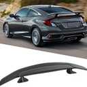 DREAMIZER 47" Universal Car Rear Trunk Spoiler Wing Matte Black Sport Style W/Adhesive Compatible with Ford Focus Honda Civic Accord Toyota Corolla Camry Nissan Altima Mazda and More