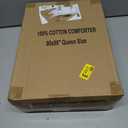 Feather and Down Comforter Insert Queen Size, 100% Cotton Cover, All Season White Down Feather Duvet Insert, Fluffy Soft Hotel Luxury Bedding for Bedroom, 90 x 90 Inches