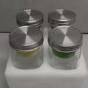 redaica 4Pack Glass Salad Jars with Lids Meal Prep,32 oz Leakproof Salad Container for Lunch with Dressing 4 Wet/Dry Cup Separation Ingredients,Storage Containers for Office Camping Picnic