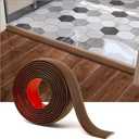 Art3d 4 FT Self Adhesive Vinyl Floor Transition Strip, Laminate Floor Strip Floor Flat Divider Strip for Joining Floor Gaps,Carpet Threshold Transition,Floor Tiles (1.57in, Cherry)