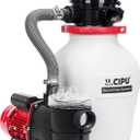 CIPU 12-inch Sand Filter Pump System for Above Ground Pools, 0.35HP 115V Pool Sand Filter with 4-Way Valve