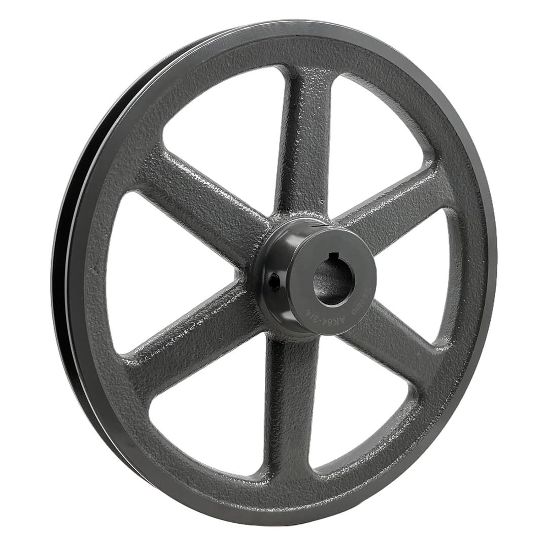 AK84-3/4 V Belt Pulley 3/4 inch Bore 8.25" OD,Mechanical Pulleys Cast Iron for A 3L 4L V-Belts,AK8434 Sheaves