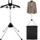 Adjustable 33-63 Inch Garment Steamer Stand with Rotating Hanger Foldable Ironing Rack for Mannequin Torso for Retail Vendors Clothes Garment
