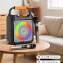 Bluetooth 5.4-Portable Karaoke Machine for Adults with 2 Wireless UHF Microphones, 7 Dynamic Lights Mode Speaker Coaxial PA System,Supports TF/SD/USB,AUX in,FM,REC-Upgrated Sound Quality (168-white)