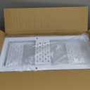 Vivihomety Utility Slim Storage Cart with Wheels, 4 Tier Small Rolling Cart with Wood Top, Metal Kitchen Bathroom Laundry Room Organization Trolley with Handle for Narrow Space - White (8.1 Inch Wide)