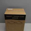 2 Pack 2.7 Gal Bathroom Trash Can with Lid, Automatic Trash Can Small Smart Garbage Can Touchless, Slim Motion Sensor Waterproof Plastic Trash Bins for Bedroom Office Kitchen Toilet (White)