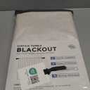 100% Blackout Shield Linen Blackout Curtains for Bedroom 84 Inches Long, Back Tab/Rod Pocket Living Room Drapes, Thermal Insulated Blackout Curtains 2 Panels Set, 50" W x 84" L, Cream