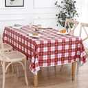 Walrus Heavy Duty Vinyl Tablecloth with Flannel Backing Waterproof Oil-Proof Plastic Table Cloth Stain-Resistant Wipeable Rectangle or Square Table Cover for Indoor and Outdoor (Lattice,60x84 Inch)