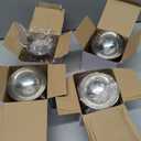 Hapivida Ice Cream Cup, 4Pcs Stainless Steel Serving Dessert Bowls Cups Sauce Bowls Mini Round Footed Yogurt Snack Candy Cups for Salad Fruit Pudding Christmas Party