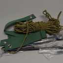 Tree Stake Kits, Tree Stakes and Supports Kits for Hurricane Protection & Bad Weather, Include 3 PCS 11.8" Heavy Duty Steel Tree Stakes, 3 PCS 15.8" Tree Straps and 50 FT Rope