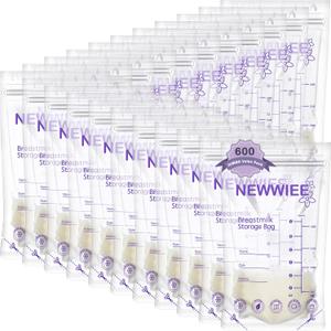 600 Count Breastmilk Storage Bags 7oz Breast Milk Bags for Breastfeeding Self Standing Breastmilk Storing No Leak Double Seal Freezer Storage for Refrigeration and Freezing(Purple)