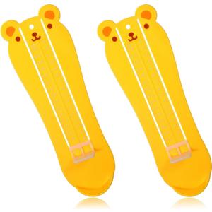 2 Pcs Foot Measurement Device, Kids Shoe Sizer Measuring Devices with CM/INCH Scale Cute Baby Foot Gauge Tool for Household Measurer