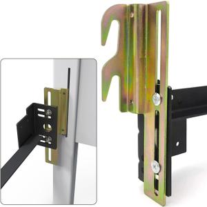 4Pcs #711 Bolt-On to Hook-On Bed Frame Conversion Brackets with Hardware Hook Plate,Headboard Hook Set, Hook on Bed Rails, Bed Frame Brackets 4Pcs #711 Bolt-On to Hook-On Bed Frame Conversion Brackets with Hardware Hook Plate,Headboard Hook Set, Hook on Bed Rails, Bed Frame Brackets