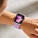 Magnetic Silicone Band Compatible with Apple Watch Band, Size: 38/40/41/42mm Series 11 10 9 8 7 6 5 4 3 & SE 3/2/1 Strong Magnetic Clasp, Waterproof & Adjustable (Purple)