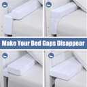 BALAPET Flodable Pillow for Headboard Gap,Bed Gap Filler Queen Size,Adjustable Bed Wedge Pillow for Headboard,Rectangular Bed Gap Filler,Foam Mattress Gap Filler(White,King)