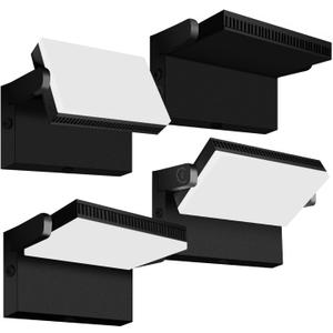 ledmo LED 150W Wall Pack Light Outdoor Switch Control Freely Rotating LED Wall Mount Light 5000K Waterproof Black Modern Flood Security Lighting Fixture for Warehouse Shop Barn Building4 Pack