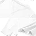 Boys Long Sleeve Shirts Cotton Crewneck T-Shirts for Boy Kids Basic Tee Sweatshirt 7-14 Years (White)