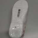 UBFEN Womens Mens Slippers Memory Foam Comfort Fuzzy Plush Lining Slip On House Shoes (9-10 Women/7-8 Men, White Red)