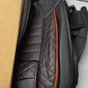 Car Seat Cover Custom Fit for Dodge Ram 1500 2500 3500 2002-2026 Faux Leather Seat Cover Set Compatible with Crew Quad Regular Cab Pickup Truck Cushions (Black, Full Set, Curved Rear)