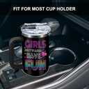 WWHSAl Girls Just Wanna Have Fun Neon Girl Tumbler  Bachelorette Party Girl Birthday Slumber Party Pajama Partys Girls Night Out Stainless Steel Insulated Travel Mug Trendy Gift for Teen 40oz