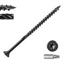 #14 Deck Screws 5 Inch Exterior Decking Wood Screws Heavy-Duty Outdoor Torx Drive Head,Black Rust Resistant Epoxy Coated for Timber,Fence,T30 Star Bit (1Ib,25Pcs)