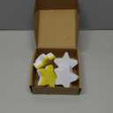 Mudder 4 Pcs Star Night Light Plug into Wall Soft LED Night Light Cute Wall Nursery Lamp Warm Sensor Plug-in Nightlight for Bedroom Hallway Baby Shower Birthday Wedding Gift(Star,Yellow, White)