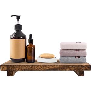 2pcs Wood Pedestal Stand, Wooden Riser Soap Tray for Kitchen Counter Sink Stand Decorative Rustic Bathroom Dishes Table Decor (12 * 7inch)