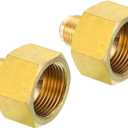 Patikil 3/4 Inch Female to 3/8 Inch Male Flare Brass Adapter, Flare Fitting for Air, Gas Line and Refrigeration, HVAC