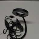 iZELL Desk Lamp, [3 Color Modes & 10 Brightness] LED Reading Light with Clamp, Silicone Flexible Arm Book Light for Kids Reading Book in Bed at Night Clip on Table, Headboard, Dorm - 15.8 Black