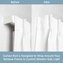 Kenney 506AP Classic 2.5 Adjustable Projection, 28 to 48-Inch Wide Pocket Curtain Rod, White