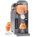 CHIVALZ Slush Machine, Frozen Drink Machine, No Ice Needed, 12H Pre-Scheduling, LED Display, Self-Cleaning, Makes Slushies, Milkshakes, Frapps & Cocktail, AD03, Black, 6 Preset Programs +1 Pack