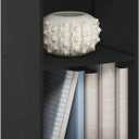 Furinno LUDER Book Shelf, 3-Cube Bookshelf, Bookcase with Open Shelves, 9.3 x 12 x 31.5, for Living Room, Bedroom, Home Office, Blackwood