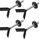 Otoolling 4 Pack Baby Gate Banister Adapter YSpindle Rods M8(8mm) for Pressure Mounted Baby and Pet Safety Stair Gates with Extra Long Wall Mounting Screws Rod Bolts