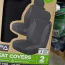 Genuine Dickies 2 Piece Repreve Universal Front Car Seat Covers - Black and Gray