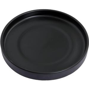 12 Inch Ceramic Saucer - Ceramic Drainage Tray for Plant Pot (Matte Black)