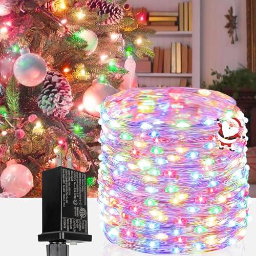 66Ft 200LED Christmas Fairy Lights Plug in, Waterproof String Lights Outdoor & Indoor 8 Modes with Timer, Bedroom Decor Twinkle Lights for Girl's Room Garden Party Christmas Decorations (Multicolor)