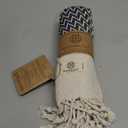 Madamelique Exclusive Hand Towels Set of 2-18 x 40 Inches - Decorative Bathroom Peshtemal Towel for Hand, Face, Hair, Yoga, Tea, Dishcloth, Kitchen and Bath - 100% Pure Cotton (Navy)