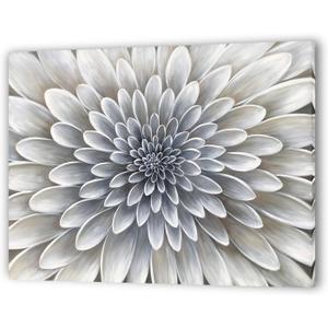Yihui Arts White Flower Canvas Wall Art - Floral Artwork Print with Embellishment for Calm and Aesthetic Bedroom Decor (40"L x 30"W)