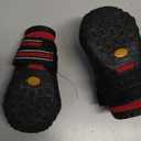 CovertSafe& Dog Boots for Dogs Non-Slip, Waterproof Dog Booties for Outdoor, Dog Shoes for Medium to Large Dogs 4Pcs with Rugged Sole Black-Red (Size 2: 2.4''x1.7'')(L*W) for 14-27 lbs)