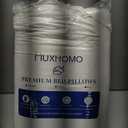 HUXMEYSON Pillows Standard Size Set of 2, Luxury Hotel Bed Pillows Set with Down Alternative Filling for Side and Back Sleepers (White)