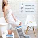 DNEOUXI Waterproof Extra Wide Leg Cast Cover for Shower, Extra Large Watertight Foot Protector Cover with Non-Slip Bottom for Plus Size Adults Surgery Casts Boots, Fits Leg Size 12"-29"