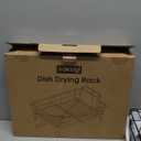 Sakugi Dish Drying Rack in Sink- Expandable Dish Rack Used Over Sink, in Sink & on Countertop, Rustproof Kitchen Dish Drying Rack with Removable Cutlery Holder, 15.2" D x 10" W x 4.2" H, Black