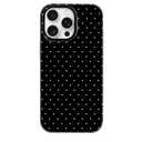 Hython for iPhone 14 Pro Max Case Cute Polka Dot Aesthetic Design Simple Cover 6.1", Thin Slim Anti-Scratch Soft TPU Bumper Shockproof Rubber Protective Phone Cases for Women Girls Girly Boys, Black