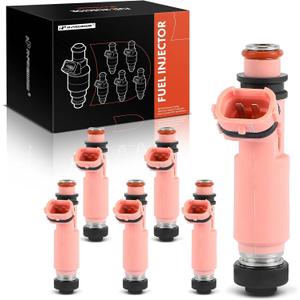 A-Premium Set of 6 Fuel Injectors Compatible with Lexus ES300 2002-2003, ES330 2004-2006, RX330 2004-2006, RX400h & Toyota Camry 2002-2006, Highlander 2004-2007, Sienna 2004-2006, Solara 2004-2008 