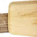 Disposable Party Plates Square 8" [200] Eco Friendly Palm Leaf Plates Biodegradable For Party,BBQ,Camping,Wedding | Bamboo Plates Disposable Compostable Rustic Party Plates (Beige Yellow)