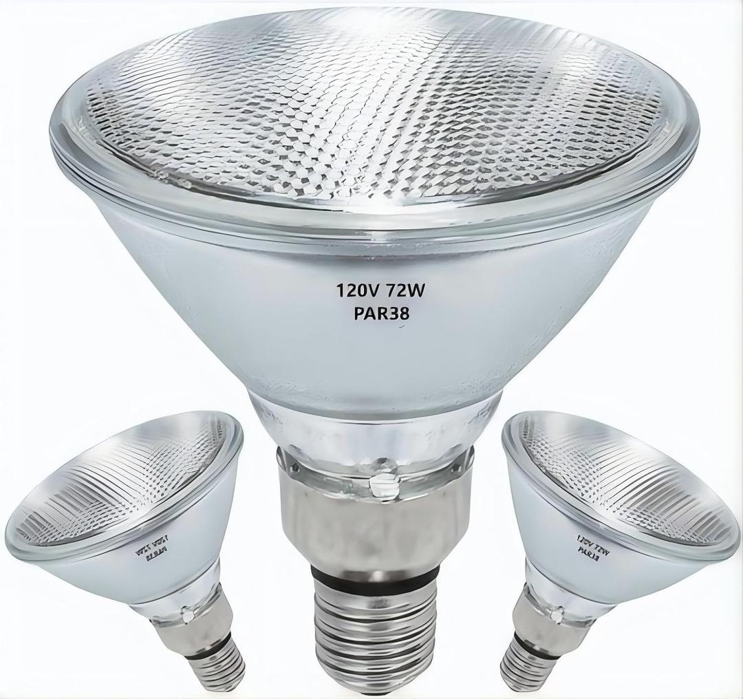 Par38 Halogen Flood Light Bulb 120V 72W,Dimmable PAR38 72W Light Bulbs,E26 Medium Base, Warm White, High Output Reflector Flood Lights for Indoor and Outdoor (2 Pack)