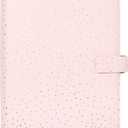 Filofax Confetti Organizer, A5 Size, Rose Quartz - Leather-Look, Gold Foil Accents, Six Rings, Week-to-View Insert, Multilingual (C028736)